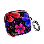Vibrant Floral AirPod Case – Colorful Pink & Blue Flower Design