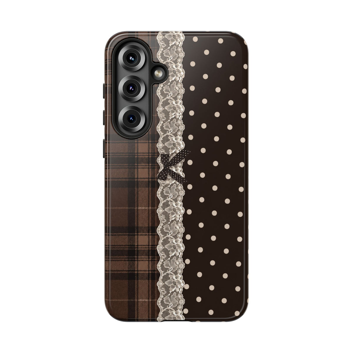 Polka-Lace Plaid