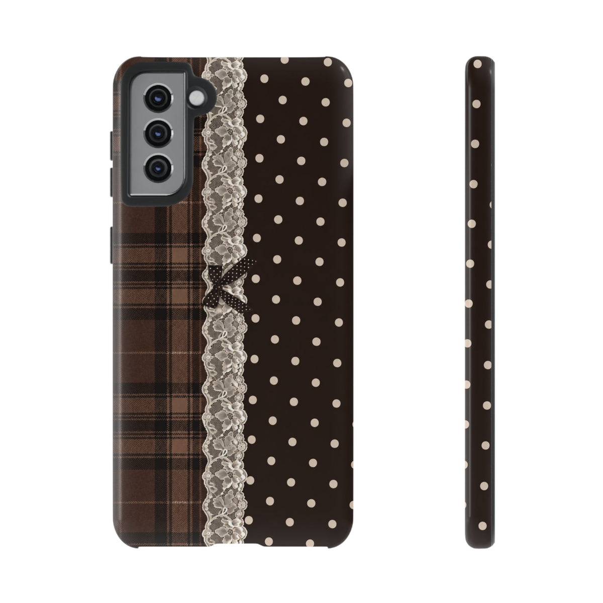 Polka-Lace Plaid