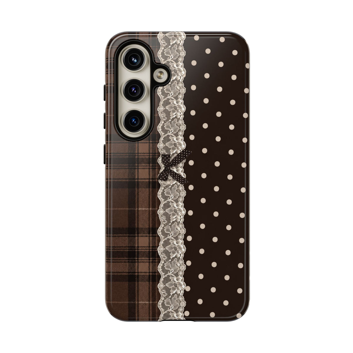 Polka-Lace Plaid