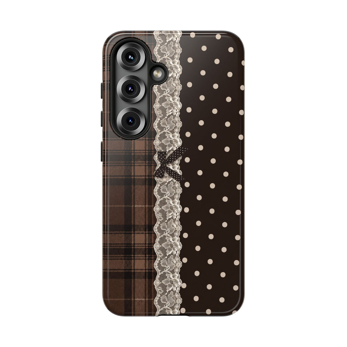 Polka-Lace Plaid