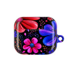 Vibrant Floral AirPod Case – Colorful Pink & Blue Flower Design