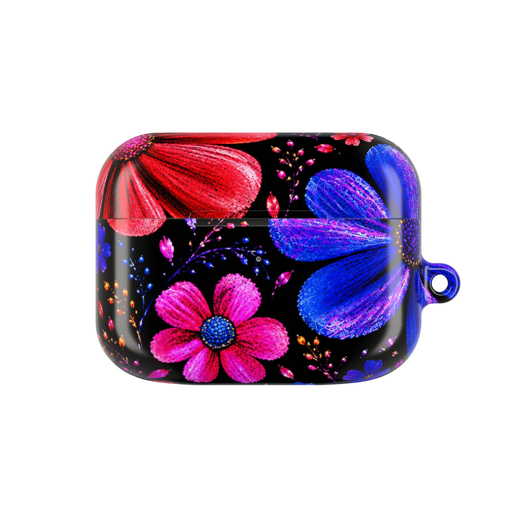Vibrant Floral AirPod Case – Colorful Pink & Blue Flower Design