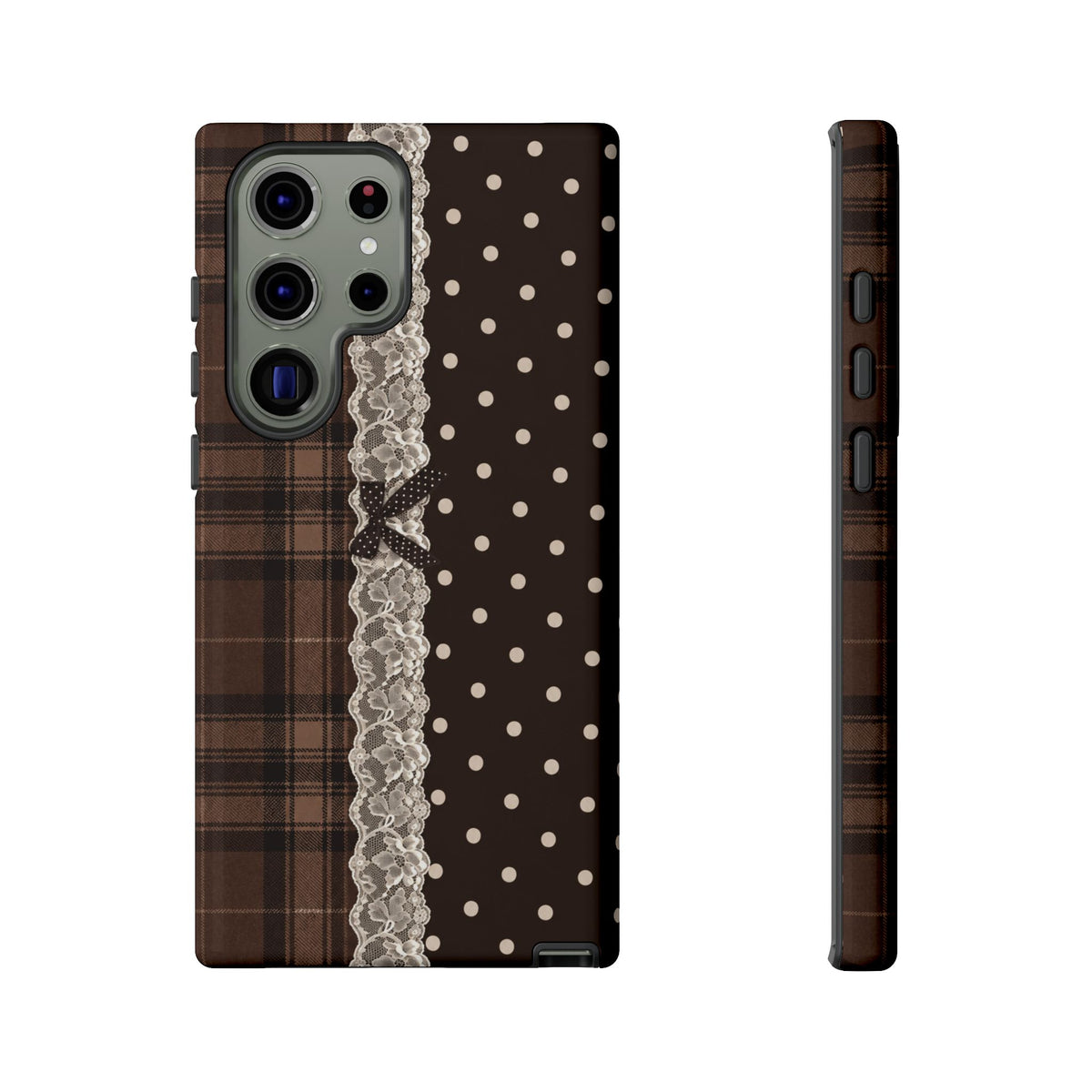 Polka-Lace Plaid