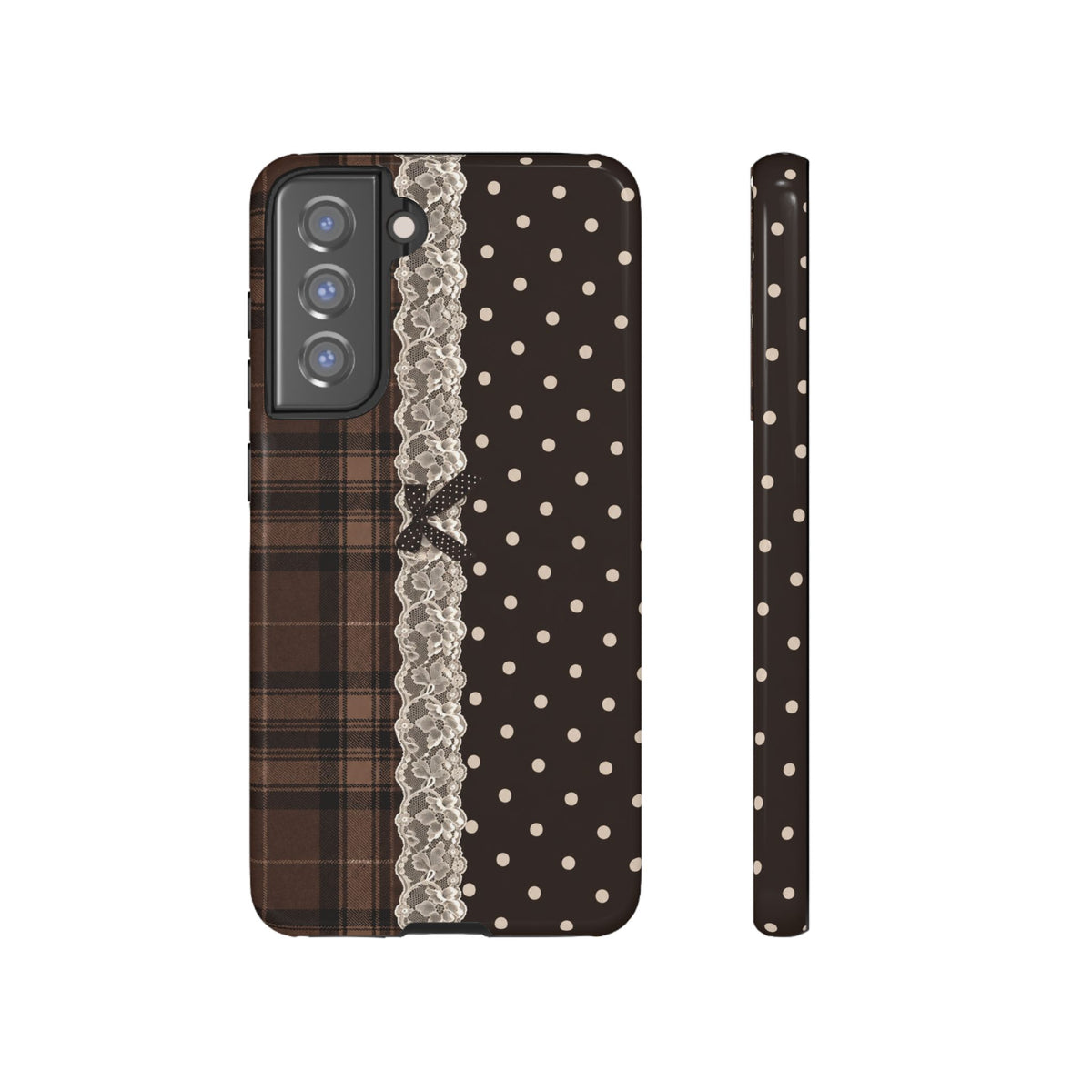 Polka-Lace Plaid