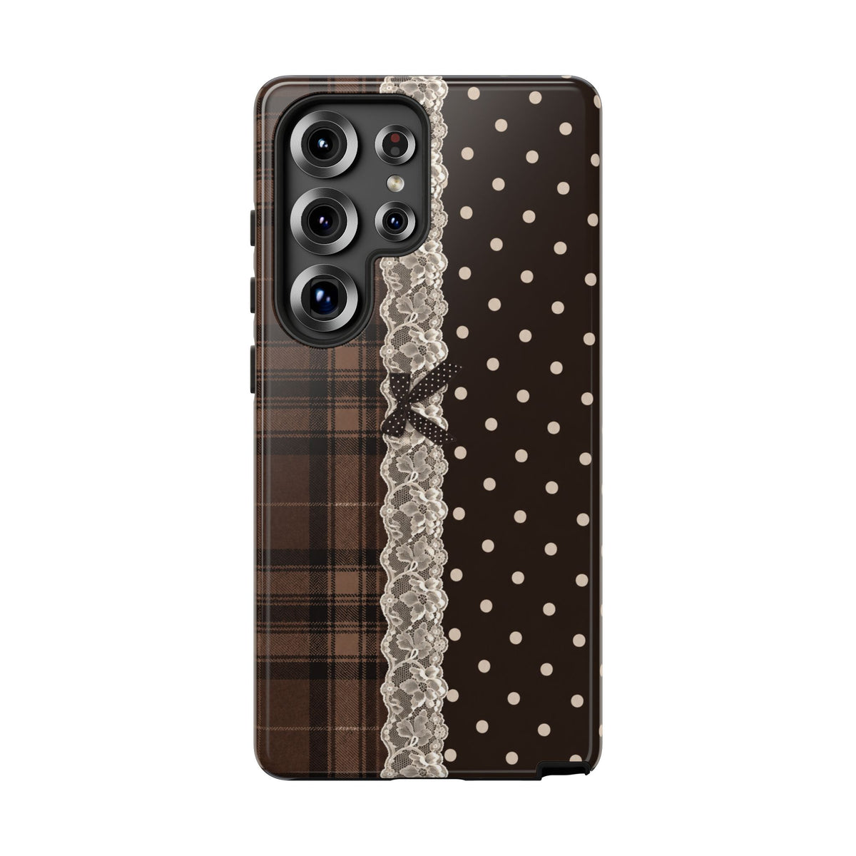 Polka-Lace Plaid