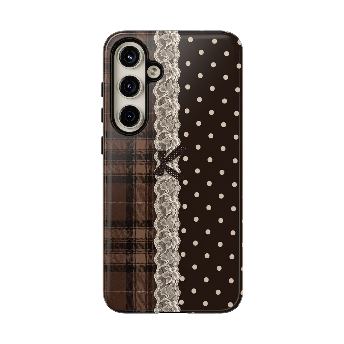 Polka-Lace Plaid