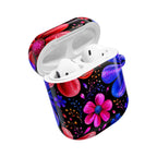 Vibrant Floral AirPod Case – Colorful Pink & Blue Flower Design