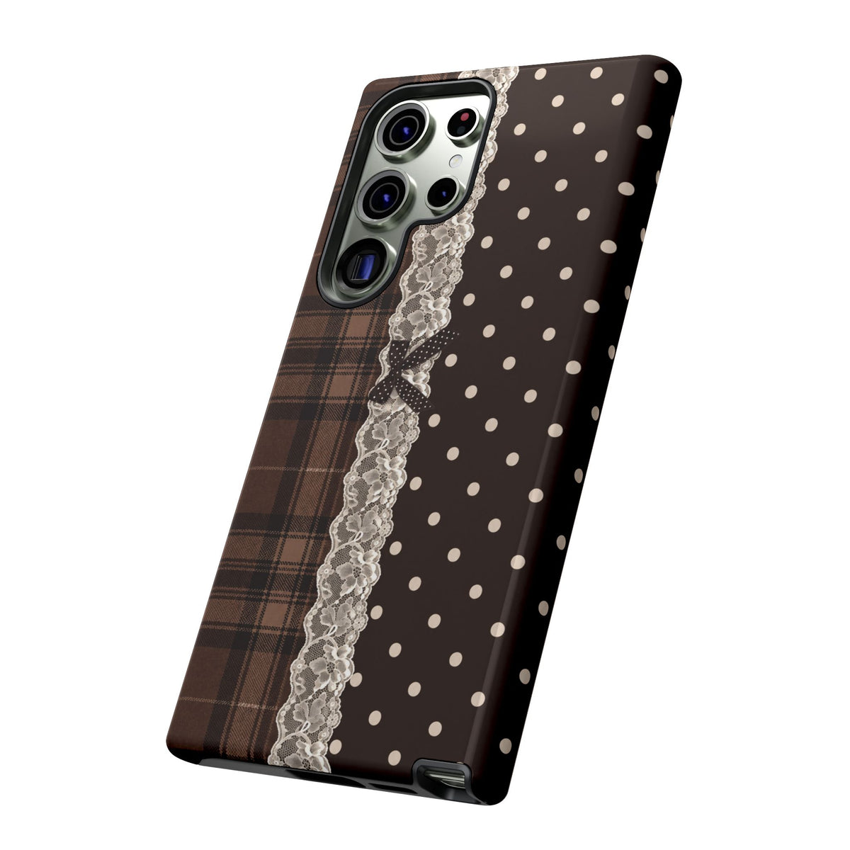 Polka-Lace Plaid
